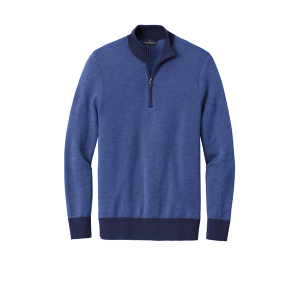 Brooks Brothers Washable Merino Birdseye 1/4-Zip Sweater